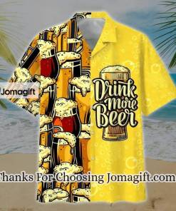 [Fashionable] Beer Summer Hawaiian Shirt, Drink More Beer Watercolor Hawaiian Shirt Gift