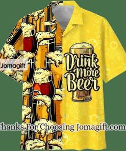 [Fashionable] Beer Summer Hawaiian Shirt, Drink More Beer Watercolor Hawaiian Shirt Gift