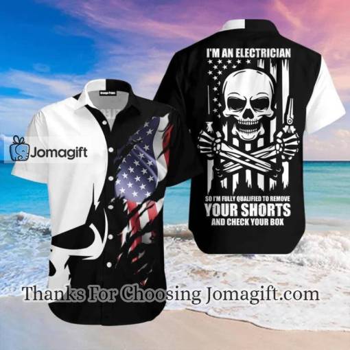 [Best-selling] American Electrician Skull Hawaiian Shirt