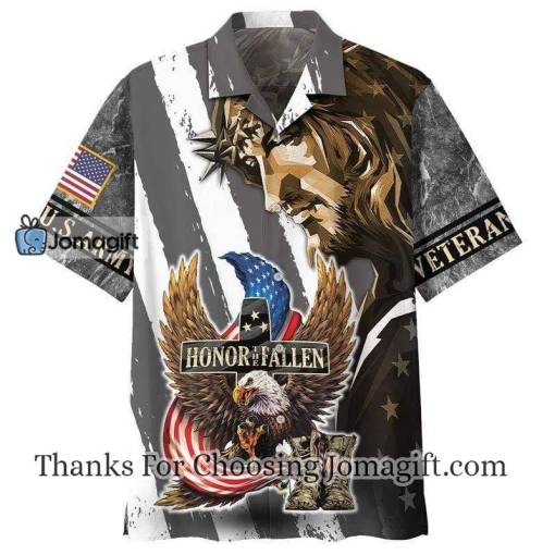 [Best-selling] Army Veteran Jesus Honor The Fallen Hawaiian Shirt