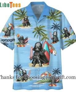 Best selling Bluedarth Vader Lightsaber Star Wars Hawaiian Shirt 1 1