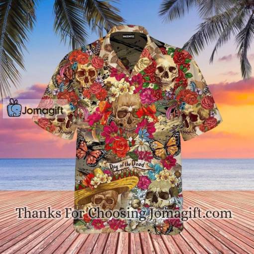 [Best-selling] Day Of Dead Skull Rose Hawaiian Shirt