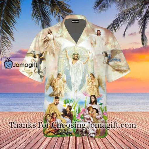 [Best-selling] Jesus Are Playing With Children Hawaiian Shirt