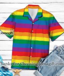 Best selling Lgbt Hawaiian Shirt Rainbow Multicolor Striped 1 1