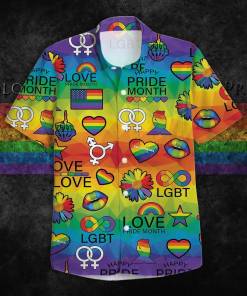 Best selling Lgbt Pride Hawaiian Shirt Love Pride Month Rainbow Pattern 1 1