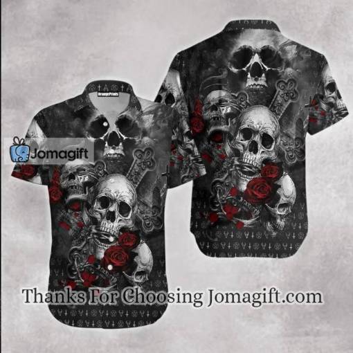 [Best-selling] Skulls On The Roses Hawaiian Shirt