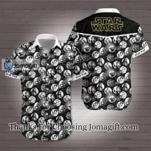 [Best-selling] Sw Hawaiian Shirt Sw Character Circles Black White