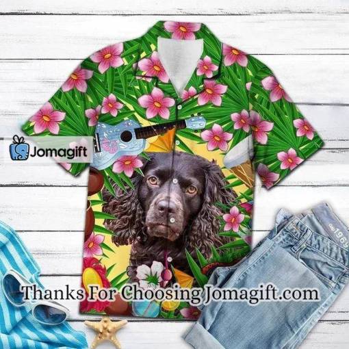 [Fashionable] Black Boykin Spaniel Summer Party Pattern Hawaiian Shirt Gift