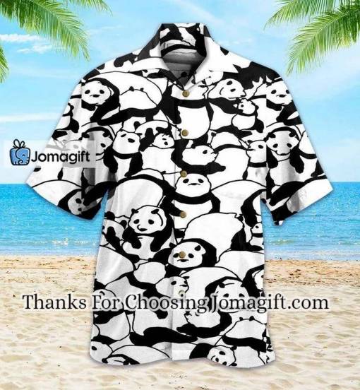 [Fashionable] Black Cute Panda Hawaiian Shirt 3D Gift