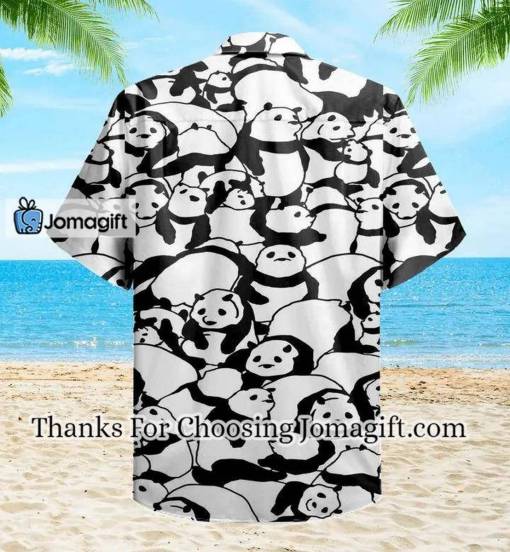 [Fashionable] Black Cute Panda Hawaiian Shirt 3D Gift