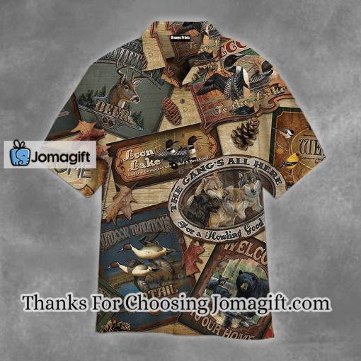 [Available Now] Cabin Sign Collage Hawaiian Shirt Gift