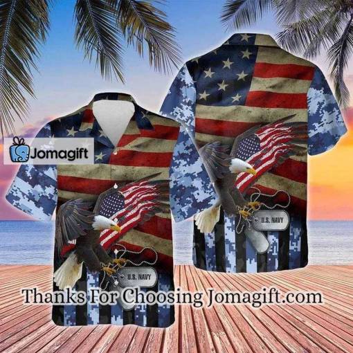 [Fashionable] Camo Style United States Navy Design Hawaiian Shirt Gift