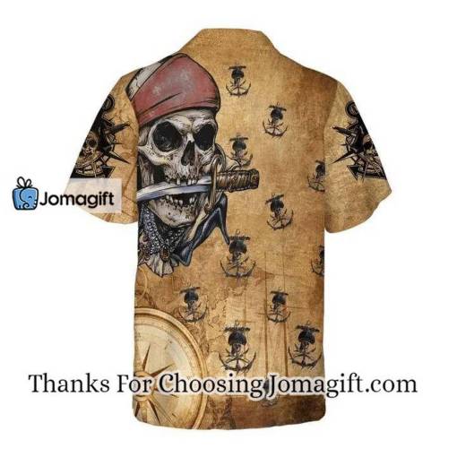 [Fashionable] Captain Pirate With Knife Anchors Vintage Design Hawaiian Shirt Gift