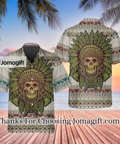 Chief Skull Motorcycle Unisex Hawaiian Shirt For Skull Flower Hawaiian Aloha Shirt 2 2