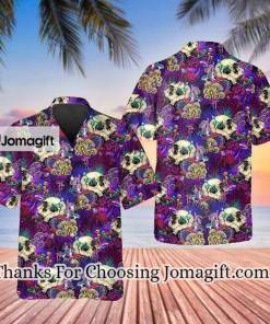Colorful Mushroom Skull 3D Printed Hawaiian Shirt Men Skull Flower Hawaiian Aloha Shirt 1