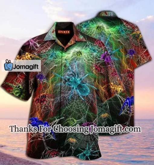 [Available Now] Colorful Spiderweb Hawaiian Shirt Gift