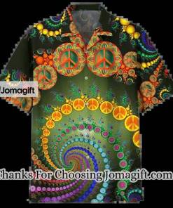 [Stylish] Colorful Spiral Design Hippie Pattern Hawaiian Shirt Gift
