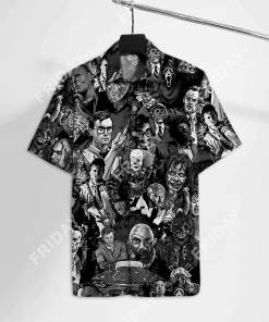 [Comfortable] Horror Hawaiian Shirt All Horror Movie Characters Cool [Amazing] Horror