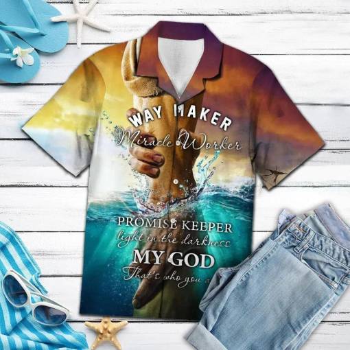 [Comfortable] Jesus Hawaiian Shirt My God That Is Who You Are Jesus Holding Hand