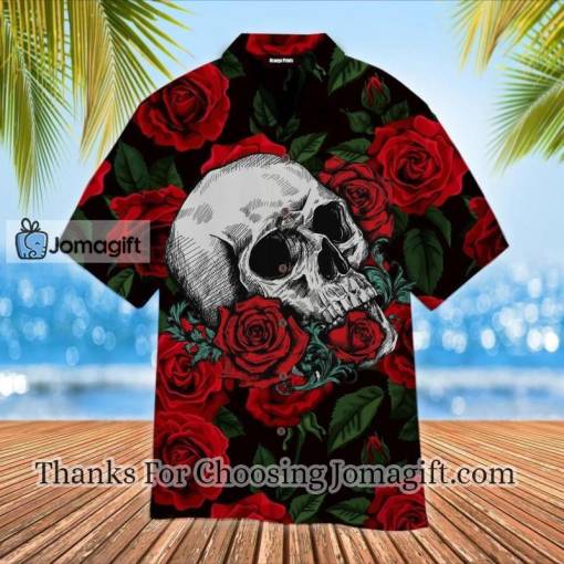 [Comfortable] Skull And Roses Hawaiian Shirt