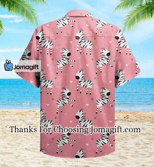 [High-Quality] Cute Zebras Cartoon Pink Hawaiian Shirt 3D Gift