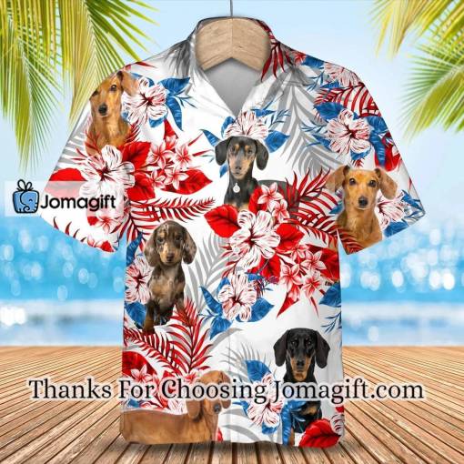 [High-Quality] Dachshund Flower american Hawaiian Shirt Hawaiian shirt Gift