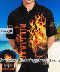 [High-Quality] Dilligaf Flame Skull With G Hawaiian Shirt, Perfect Skull Clothing Gift