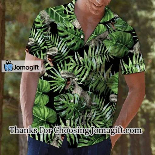 [High-Quality] Dinosaur In Deep Forest Design Hawaiian Shirt Gift
