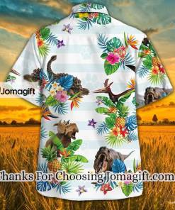 Dinosaur Tropical Flower Hawaiian Shirt Summer Gifts 2