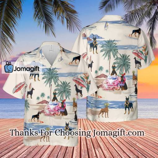 [High-Quality] Doberman Pinscher Hawaiian Shirt, Doberman Shirt, Doberman Beach Shirt Gift