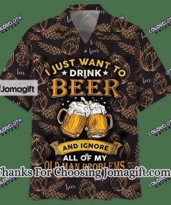 Drink Beer Watercolor Hawaiian Shirt 1
