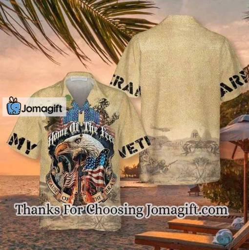 [Available Now] Eagle Army Veteran Home Of The Free Hawaiian Shirt Gift
