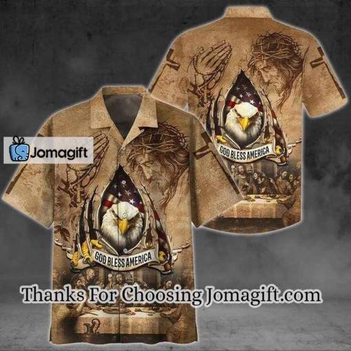 [Available Now] Eagle Patriot God Bless America Hawaiian Shirt Gift