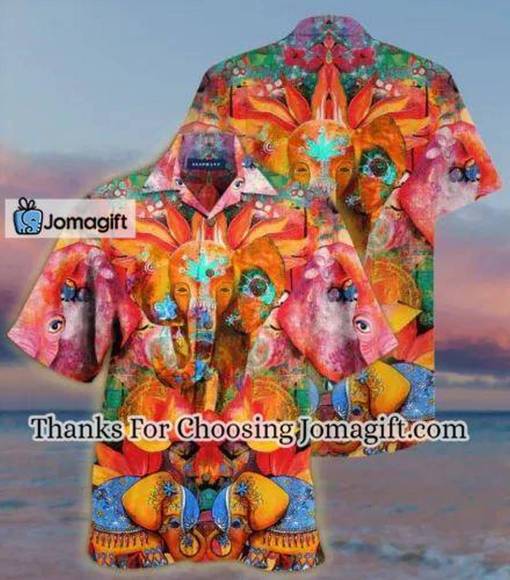 [Available Now] Elephant Colorful Hawaiian Shirt Gift