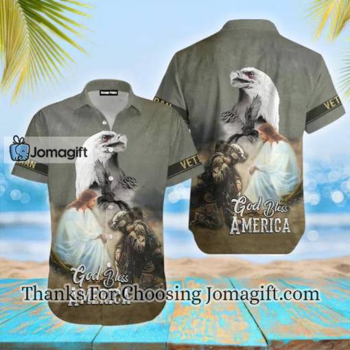 [Fashionable] God Bless America Veteran Hawaiian Shirt
