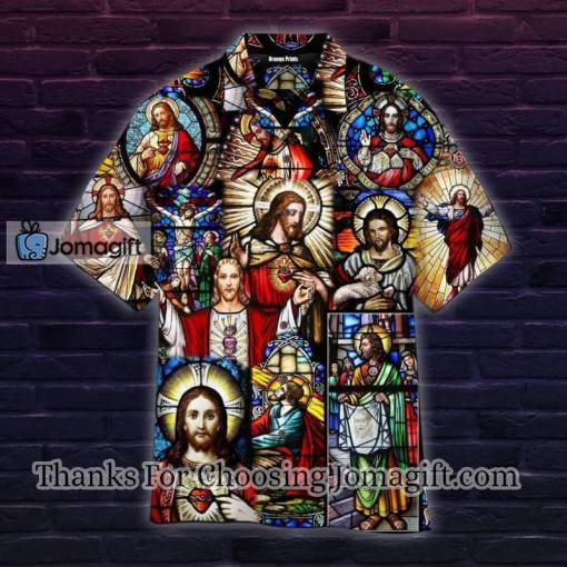 [Fashionable] Life Of Jesus Stained Glass Hawaiian Shirt
