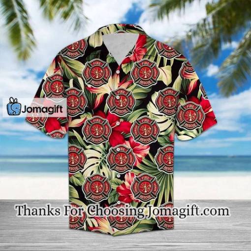 [Comfortable] Firefighter Floral Hawaiian Shirt Gift