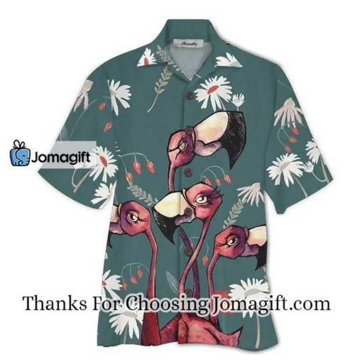 [Comfortable] Flamingo Colorful Floral Aloha Hawaiian Shirts & Gift