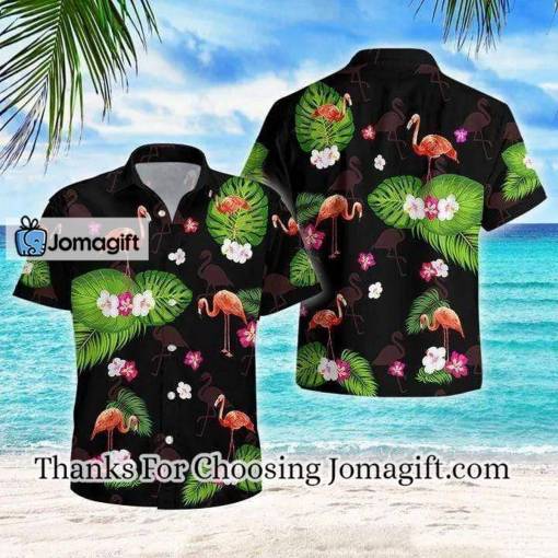 [Available Now] Flamingo Palm Black Tropical Hawaiian Shirt Gift