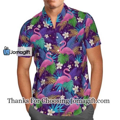 [Comfortable] Flowers Flamingo Purple Unique Design Unisex Hawaiian Shirt Gift