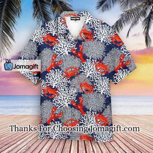 [Comfortable] Funny Crabs And Lobsters Summer Hawaiian Shirt, Crab Lover Hawaiian Shirt Gift