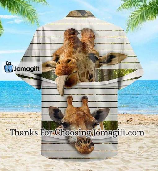 [Comfortable] Funny Giraffe Brown Hawaiian Shirt 3D Gift