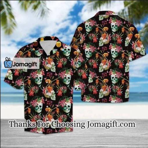 [Comfortable] Funny Skull Into Tropical Jungle Hawaiian Shirt Gift