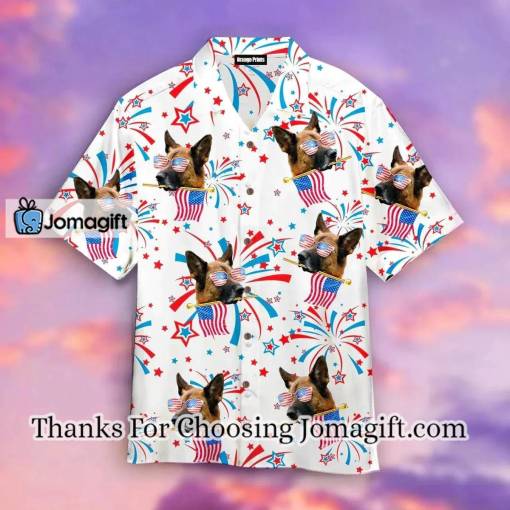 [Comfortable] German Shepherd Happy America Flag Hawaiian Shirt Gift
