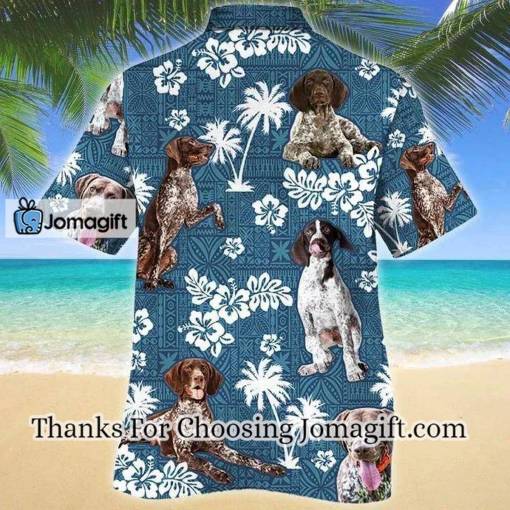 [Comfortable] German Shorthaired Pointer Blue Tribal Hawaiian Shirt Gift