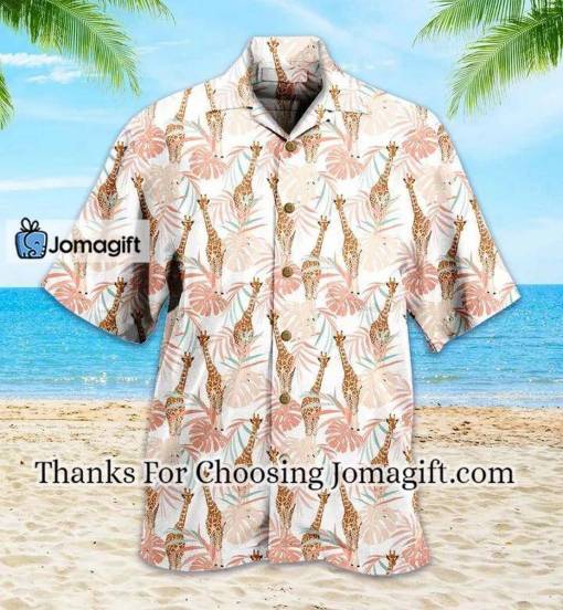 [Comfortable] Giraffe Animl Tropical Palm Leaves nw Hawaiian Shirt 3D Gift
