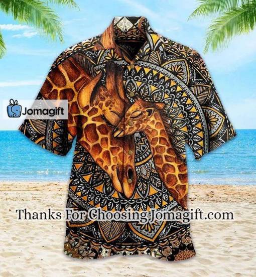 [Comfortable] Giraffe Brown Hawaiian Shirt 3D Gift