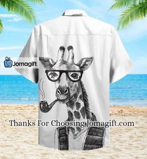 [Best-Selling] Giraffe Cool Grey Hawaiian Shirt 3D Gift