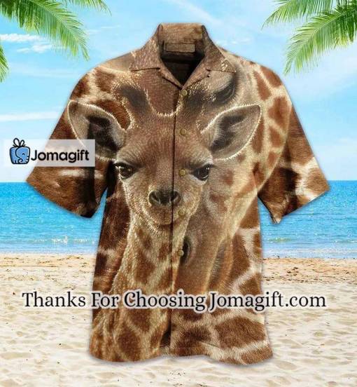 [Best-Selling] Giraffe Cute Brown Hawaiian Shirt 3D Gift