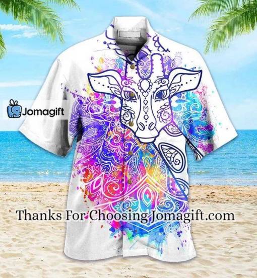 [Best-Selling] Giraffe Cute Colorful Hawaiian Shirt 3D Gift